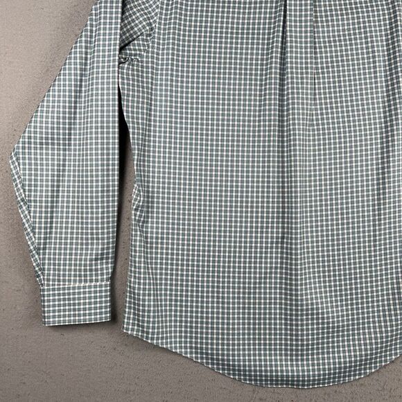 Brooks Brother The Original Polo Green Check Button Down Long Sleeve Shirt Men L - Picture 15 of 16
